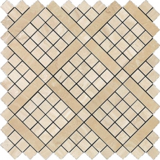 9MVA Marvel Travertino Alabastrino Diagonal Mosaic 30.5x30.5
