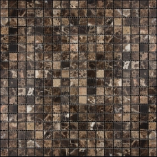 M022-15P (M022-FP) (Emperador Dark) мозаика Мрамор 15x15 305х305