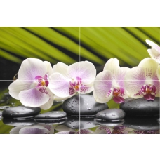Азалия панно Орхидея фисташковый 50x70