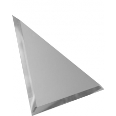 ТЗС1-02 Треугольная зеркальная серебряная плитка с фацетом 10 мм 20x20