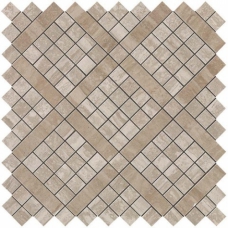 9MVB Marvel Travertino Silver Diagonal Mosaic 30.5x30.5