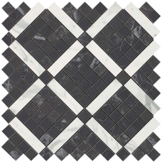 9MVH Marvel Noir Mix Diagonal Mosaic 30.5x30.5
