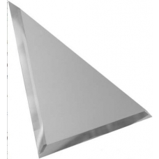 ТЗСм1-01 Треугольная зеркальная серебряная матовая с фацетом 10 мм 18x18