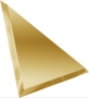 ТЗЗ1-01 Треугольная зеркальная золотая с фацетом 10 мм 18x18